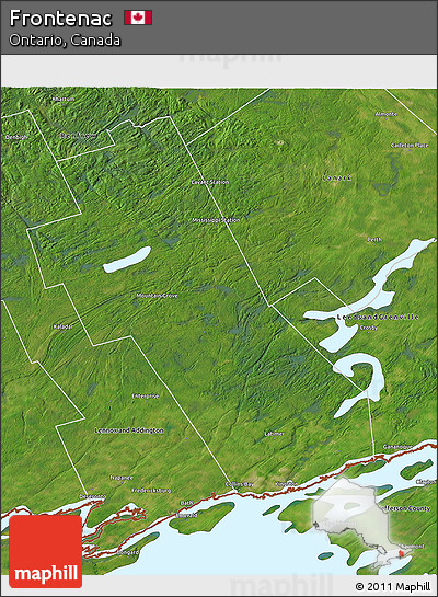 Satellite 3D Map of Frontenac