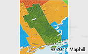 Satellite 3D Map of Frontenac, political outside
