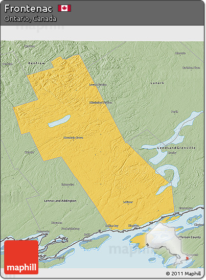 Savanna Style 3D Map of Frontenac