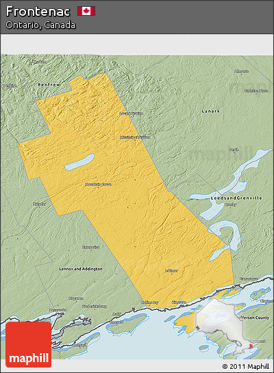 Savanna Style 3D Map of Frontenac