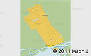 Savanna Style 3D Map of Frontenac, single color outside