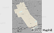 Shaded Relief 3D Map of Frontenac, darken, desaturated