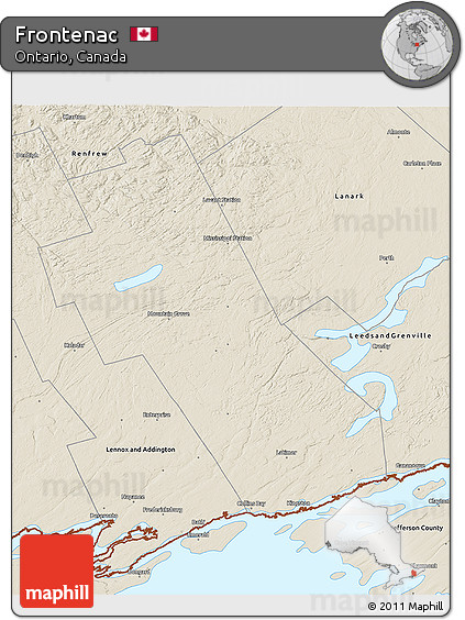 Shaded Relief 3D Map of Frontenac