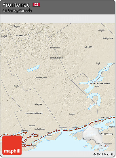 Shaded Relief 3D Map of Frontenac