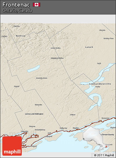 Shaded Relief 3D Map of Frontenac