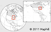 Blank Location Map of Frontenac, highlighted country, within the entire country