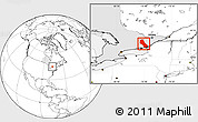 Blank Location Map of Frontenac, highlighted parent region