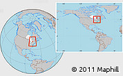 Gray Location Map of Frontenac, highlighted parent region, within the entire country