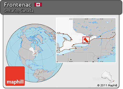 Gray Location Map of Frontenac, highlighted parent region