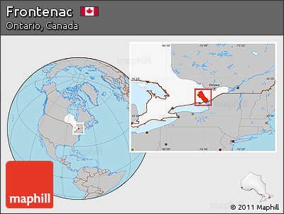Gray Location Map of Frontenac, highlighted parent region