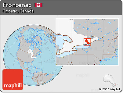 Gray Location Map of Frontenac, highlighted parent region