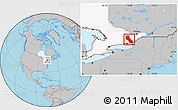 Gray Location Map of Frontenac, highlighted parent region