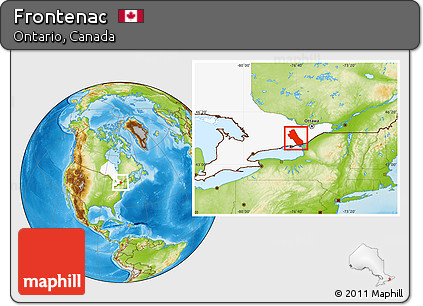 Physical Location Map of Frontenac, highlighted parent region