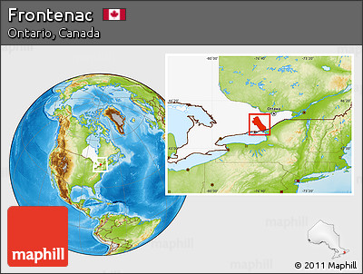 Physical Location Map of Frontenac, highlighted parent region