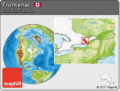 Physical Location Map of Frontenac, highlighted parent region