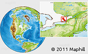 Physical Location Map of Frontenac, highlighted parent region