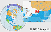 Political Location Map of Frontenac, highlighted parent region