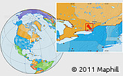 Political Location Map of Frontenac