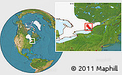 Satellite Location Map of Frontenac, highlighted parent region