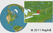 Satellite Location Map of Frontenac