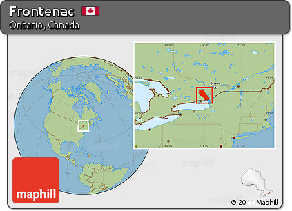 Savanna Style Location Map of Frontenac