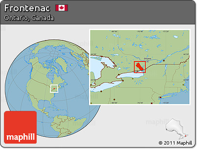 Savanna Style Location Map of Frontenac
