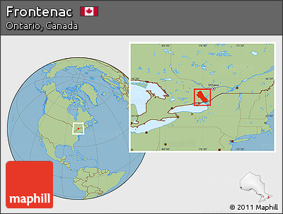 Savanna Style Location Map of Frontenac
