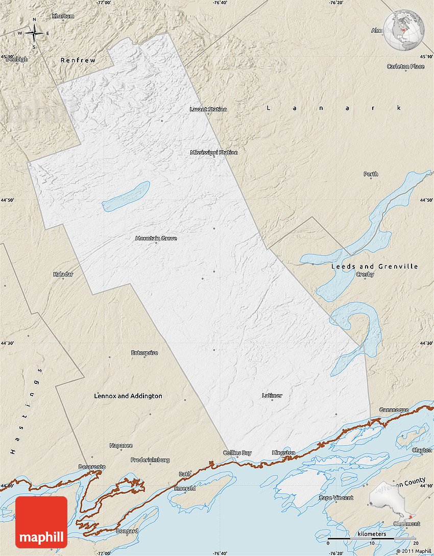 Classic Style Map of Frontenac