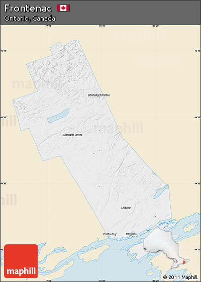 Classic Style Map of Frontenac, single color outside