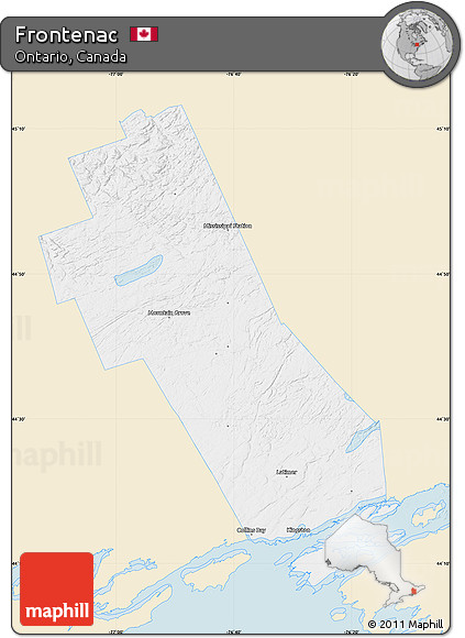 Classic Style Map of Frontenac, single color outside