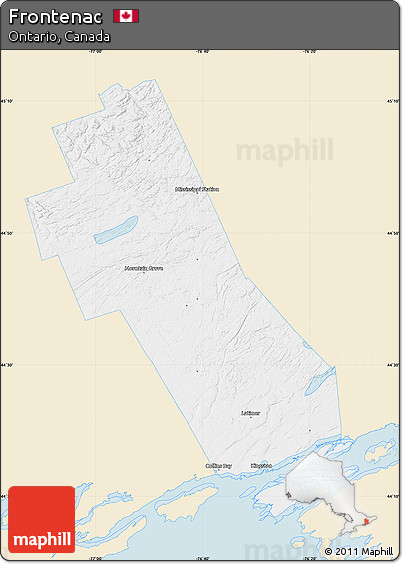 Classic Style Map of Frontenac, single color outside