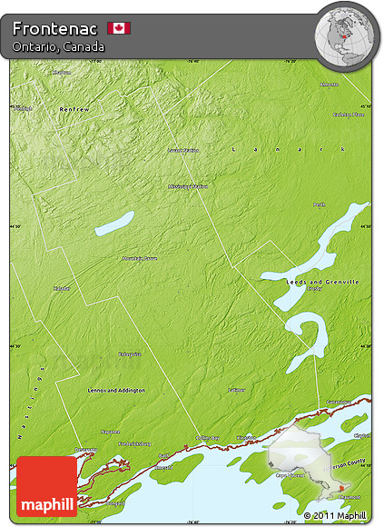 Physical Map of Frontenac