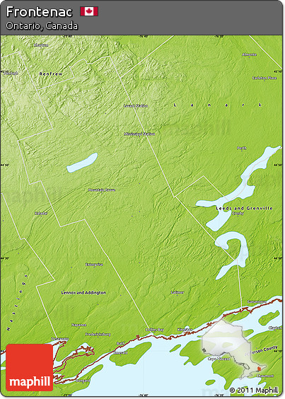 Physical Map of Frontenac