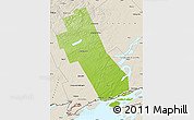 Physical Map of Frontenac, shaded relief outside