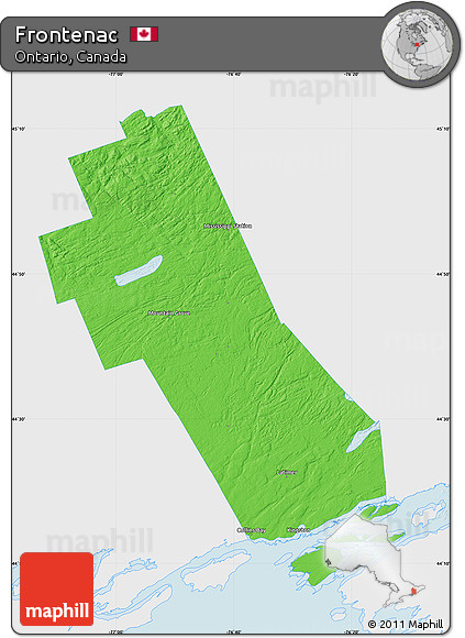 Political Map of Frontenac, single color outside