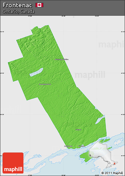Political Map of Frontenac, single color outside