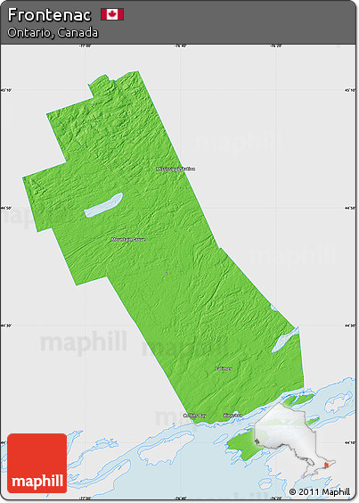 Political Map of Frontenac, single color outside