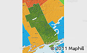 Satellite Map of Frontenac, political outside