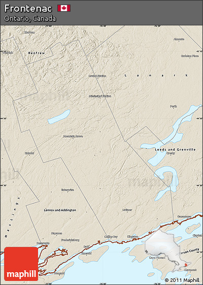 Shaded Relief Map of Frontenac