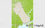 Shaded Relief Map of Frontenac, physical outside