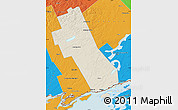 Shaded Relief Map of Frontenac, political outside