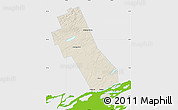 Shaded Relief Map of Frontenac, single color outside