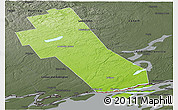 Physical Panoramic Map of Frontenac, darken, semi-desaturated