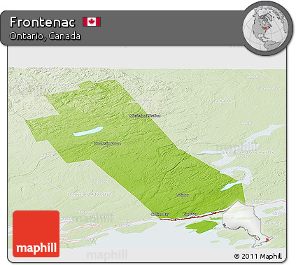 Physical Panoramic Map of Frontenac, lighten