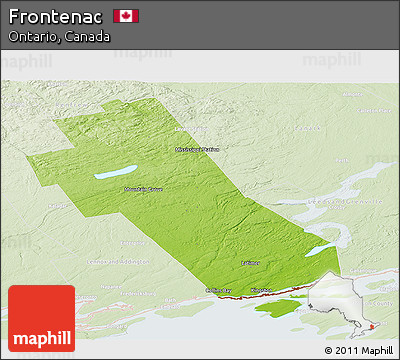 Physical Panoramic Map of Frontenac, lighten