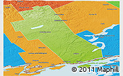 Physical Panoramic Map of Frontenac, political outside