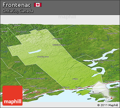 Physical Panoramic Map of Frontenac, satellite outside