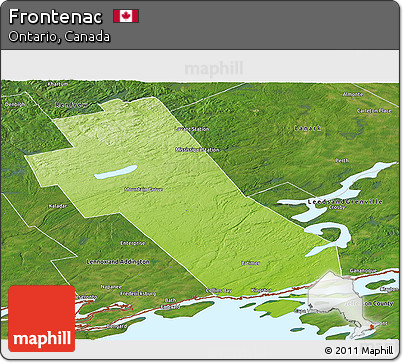 Physical Panoramic Map of Frontenac, satellite outside