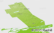 Physical Panoramic Map of Frontenac, single color outside