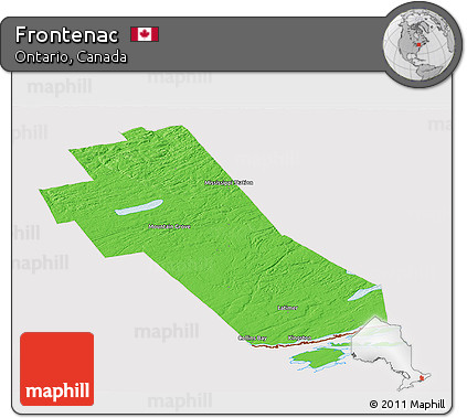 Political Panoramic Map of Frontenac, cropped outside